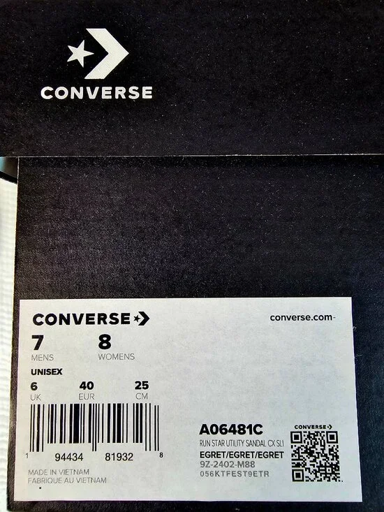 😍NWT😍 Converse Run Star Utility Sandal CX | Egret | Women's 8 / Men's 7 - Picture 3 of 9